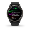Garmin Venu 2 - 45 мм Премиум-функции | Slate stainless steel bezel with black case and silicone band