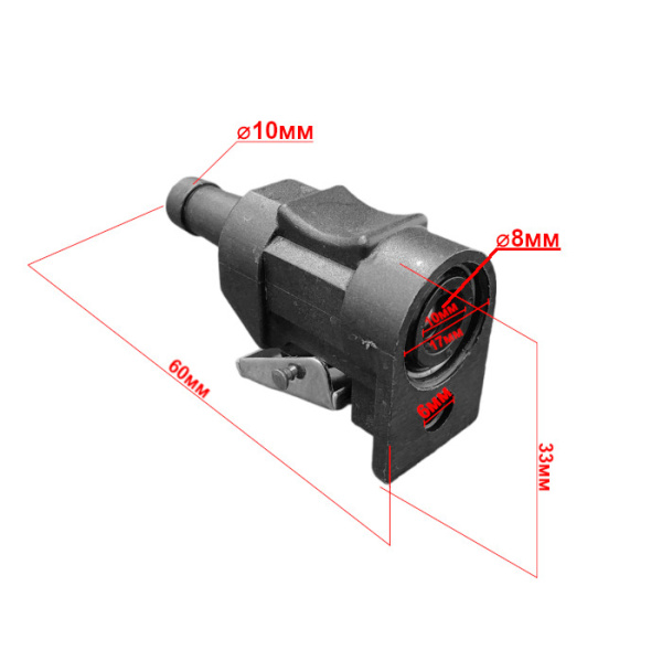 Коннектор топливный SUNFINE тип Yamaha/Mercury, 10мм, 6Y2-24305-06 (прошлая модификация) SF80212-4 от прозводителя SUNFINE MARIN
