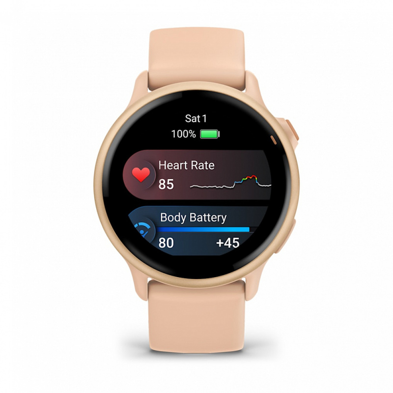 Garmin Vivoactive 6 | Metallic Pink Dawn with Pink Dawn Band